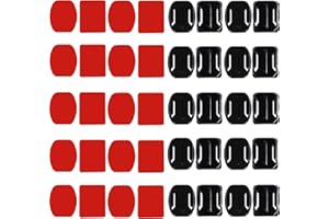 MELLYSTORE Adesivi G o pro 3 m, 40PCS Attacchi Adesivi Piatti e Curvi, Supporto Adesivo Curvo e Piatto, Kit Adesivo per G o p ro, Adesivo per Montaggio Action Camera, per Go PRO Hero 1/2/3 / Suptig, DV