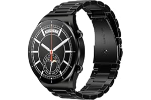 Hiseus Watchband Kompatybilny z Xiaomi Watch S1 / Xiaomi Watch S1 Active/Xiaomi MI Watch Sport/Xiaomi MI Kolor Zegarka 22mm Pasek ze Zastąpić Nierdzewnej (czarny)