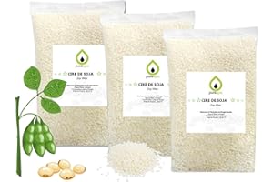 PURENAIL PURESPA, Cire de soja en granulés 3kg – 100% naturelle et végétale – Sans OGM, sans paraffine – Pour fabrication de bougies maison, fondants parfumés, chandelles DIY