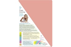 Dyslexia-Friendly Tinted A4 Page Overlays - Pink (Pack of 10) - by Crossbow Education Dyslexia and Visual Stress Specialists