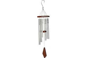 Nature's Melody PG28SV - Campanello a Vento Premiere Grande, 68 cm, Colore: Argento