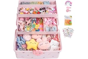 WINARA Minskaya Boite Rangement Accessoires Cheveux Enfant, Accessoires Pour Cheveux Pour Enfant, Corde ÉPingle À Cheveux ÉLastique TêTe Bijoux Dressing Jolie Fille BoîTe À Bijoux, Accessoire Coiffure