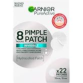 Garnier PureActive Pimple Invisible Patches, Face and Body Grains, 22 Pcs | Ultra Thin and Effective 8H, Reduce Granites with