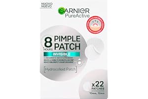 Garnier Pure Active Pimple Patch 8 Ore Riduce la Visibilità del Brufolo Assorbe il Sebo in Eccesso Ultra-Sottile e Invisibile sulla Pelle in Due Misure per Tutti i Brufoli - 22 Patch