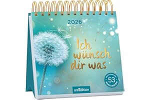 Postkartenkalender Ich wünsch dir was 2026: Wochenkalender 2026, 53 Postkarten mit vielen guten Wünschen