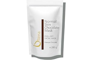 OÏLÉNA Maschera di Cioccolato Rimpolpante Maschera Viso Pulizia Aspiratore Punti Neri Maschera Alginato Peel-Off Vegan, senza lavaggio, Esfoliante Pulizia dei Pori 200 g + dose gratuita