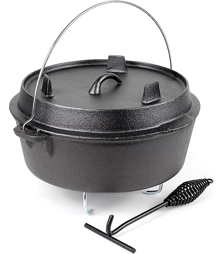 Jardin, Terrasse Hongrois Goulasch Chaudi&egrave;re CASSEROLE EMAILLE Couvercle Cuiller