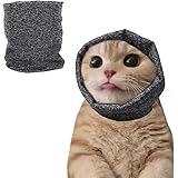 Pattepoint Cat Snood Cat Grooming Ear Muffs Noise Protection, Cat Neck and Ears Warmer Headwear for Comfort, Anxiety Relief a