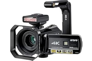 ORDRO Caméscope 4K Caméra AC3 Caméra vidéo numérique à Vision Nocturne IR, Caméra vidéo d'enquête paranormale à Vision Nocturne HD - Caméra de Chasse aux fantômes