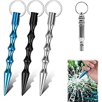 Penna Tattica Di Autodifesa Con Rompivetro - Strumento Multifunzione Per Emergenze | 5 Ricariche Incluse - Foto 9