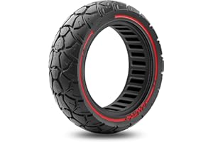 Amitor Pneu Plein 10x3 Pouces pour Kugoo M4 Pro, Pneu Increvable 10 Pouces, Pneu Trotinette Electrique 80/65-6.5 Antidérapant et Antiusure, Off-Road Roue Pleine Trottinette 255x80 (Fente 53.5), 1PCS