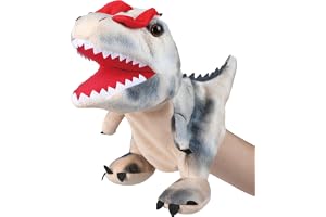 KASTWAVE Hand Puppets, Dinosaur Hand Puppets, Dinosaur Puppets for Kids, Dinosaur Toys for Boys Girls, Open Movable Mouth Finger Gift, for Kids Children Role-Play, Preschool, Storytelling