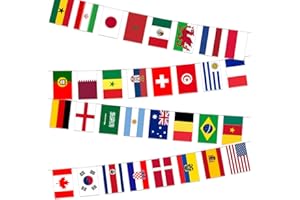 UOQO 50 Drapeaux Du Monde 2024, 15m Fanion Bannière Différents Drapeaux Nationaux, Jeux Internationaux De France, Championnat De Football 2024 Décorations D'École