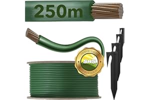 RASENFREUND 250 m Boundary Cable + 750 Ground Spikes for Robotic lawnmowers Set, Boundary Wire, Compatible with Gardena/Bosch/Husqvarna/Worx/Diameter 2.7 mm/Set