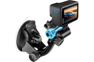 MiPremium Car Suction Cup Mount for GoPro Hero13/12/11/10/9/8/7/6/5/4/3/3+/2 Gopro Max, Hero+, Session & Other Action Cameras Car Windshield & Glass Window Dash Cam Holder Perfet for Boats Vehicle