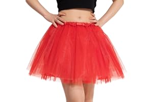 DGSHIRLDJO Gonna Tulle Donna Tutu di Tulle, 4 Strati di Elastico Classico Gonna tutù Adolescente Adulto Adatto per Mascherata Halloween Costume Danza