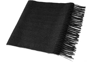 Villand Écharpe en pur cachemire à 100% avec des bordures à franges, Châle en cachemire extra doux et large pour femmes et hommes.