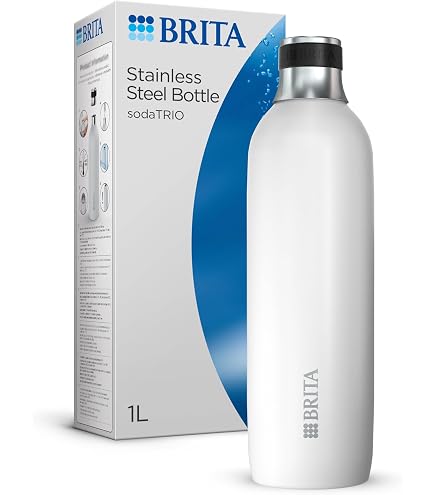 Brita Stainless Steel Water Bottle With Filter - 32oz, Rose Color, Reduces Chlorine Taste & Odor