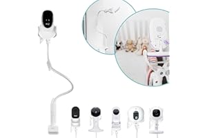 Flexi Twist | Universal Baby Monitor Holder | Secure with Straps & Clamp to Furniture | No Drilling Required | Flexible Baby Camera Mount | Baby Monitor Shelf Parent