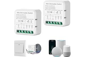 HNCY Interruptor Regulador de Luz LED, Controlador Dimmer de intensidad tira led,Compatible con Alexa, Tuya,Smart life,Dimmer luces regulables, Se requiere cable neutro