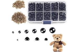 CYBGQP 215st Kunststoff Tiersicherheitsnasen Augen für Häkeltiere, Sicherheitsaugen für Häkeltiere, Sicherheitsaugen, Amigurumi Augen, Safety Eyes, Safety Eyes for Crochet Animals für Marionetten Plüschtiere