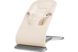 Ergobaby 3 en 1 Evolve Bouncer Mesh, Hamaca ergonómica para recién nacidos desde el nacimiento, columpio transpirable para bebés con inserto para recién nacidos (2,5 kg - 13,2 kg), Cream