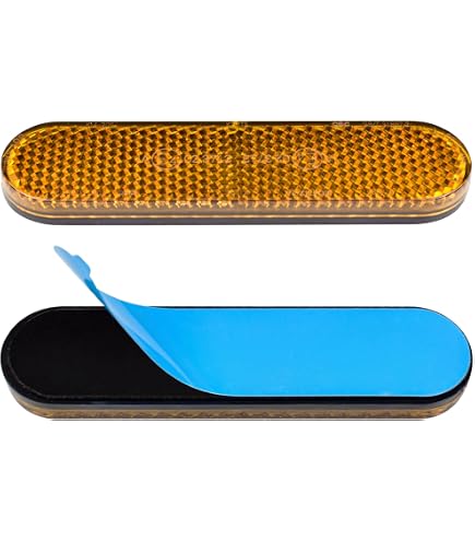 SHIN YO &ndash; Reflettore Posteriore Universale, 122x11x7mm, Rosso, Adesivo, Per Moto, Scooter, Nuovo