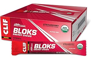 CLIF BLOKS Clif Bar Blok Fraise Boite de 18, 1080 g