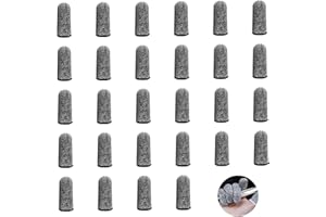 DALAETUS 50 Pièces Protege Doigts, Doigtiers Réutilisables avec Protection Anti-Coupure Niveau 5, Manchons Respirants et Protections de Pouce pour Jardin, Cuisine, Travail, Sculpture, Affaires Agricoles