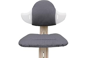 Blausberg Baby - Sitzkissen Set für Nomi Hochstuhl von Evomove - Dunkelgrau Anthrazit Pünktchen