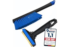 L & P CAR DESIGN Set Eiskratzer Auto mit Besen - Murska Schneebesen Auto - schnell, einfach & mühelos - Messing Scheibenkratzer - praktisches Profi Set - Schneekratzer & Schneefeger Schneebürste Finnland Schwarz Blau