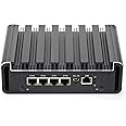 Jasper Lake Celeron N5105 Quad Core Firewall Micro Appliance, Mini PC, Nano PC, Router PC with 16G RAM 512G SSD, 4 RJ45 2.5GB