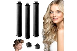 TOBATOBA Heatless Curls Band 3 Stück,Neu Lockenwickler über Nacht Overnight Blowout Locken Ohne Hitze Diy Overnight Curls Gummi Hitzefreier Lockenwickler Locken üBer Nacht für Mittleres Langes Haar (Schwarz)