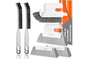 FRESHMAGIS 6-stückiges fugenbürste, fugenreinigungsbürste für Schiebetüren, fugenbürste Bad, bürsten, eckenreinigungsbürste, fugenbürste Fliesen, hartborsten Ecken reinigungsbürste, reinigungsborsten Set
