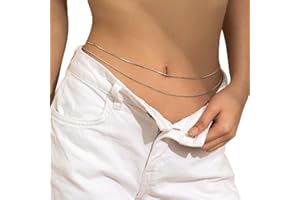 Wendalern Cadena De La Cintura En Capas Para Las Mujeres De Oro Serpiente Vientre Cadena Bikini Cuerpo Cadena Verano Playa Cintura Cinturón Serpiente Cadena Cuerpo Fiesta Prom Cuerpo Accesorio Joyería