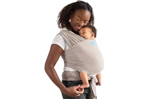 Moby Wrap Baby Sling Carrier for Newborn to Toddler - Element - Baby Wrap Carrier Slings - Perfect Baby Holder for Mom & Dad - Adjustable for All Body Types - Taupe