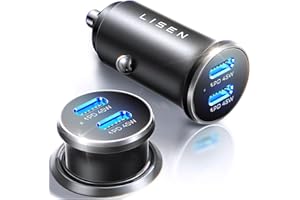 LISEN 90W Cargador Coche USB C Carga Rapida para iPhone 17 Pro Max, Cargador Mechero Movil Coche Toma Mechero 12V Accesorios Coche Camper para iPhone 16 e 15 Samsung S25 S23 Xiaomi Google MacBook iPad