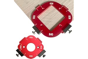 Luolety Gabarit d'angle rond en alliage d'aluminium pour le travail du bois - Outil auxiliaire de coupe à l'arc R10 à R50