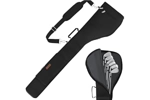 AKOZLIN Golfbärväska 8–10 pack golfklubba resväska fodral med rem och 3 fickor mjuk vikbar söndagsväska påse golfträning trän