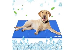 Yerloa Manta Alfombra Refrescante para Perros Gatos 90 * 60CM,Alfombra de enfriamiento para Mascotas,Auto Enfriamiento con Gel No Tóxico Colchon Frio para Animales Cama Refrigeración Perro en Verano