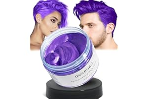 GOCBOBO Cire Colorante Cheveux Une Fois Temporaire Lavable Violet Cire de Couleur de Cheveux Hommes et Femmes DIY Cire Capillaire Colorée Convient aux Faire la Fête Déguisements Halloween 4,23 Oz