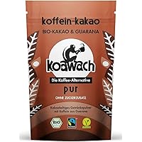 koawach Pur Kakaopulver mit Koffein aus Guarana ohne Zucker Wachmacher Kakao - Bio, vegan und Fair Trade (500g) - Neues…
