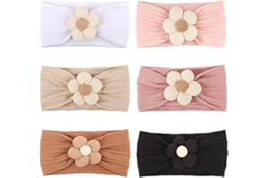 DRESHOW 6 Pièces Bébé Bandeaux Bébé Fille Bandeau Cheveux Bande d'Arc Bandeaux Accessoires Child Turban Bandeau