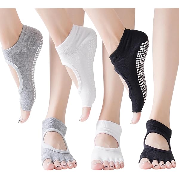 ZLLkeji Chaussettes Antidérapantes Femmes - Chaussettes De Yoga Et De