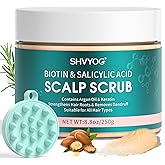 Scalp Scrub with Biotin &amp; Salicylic Acid For Hair Growth Oily Hair Dandruff-Prone Dry &amp; Itchy Scalp Prevents Hair Loss