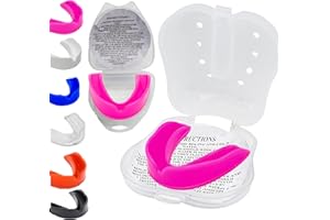 JOGI Mouth Guard Gum Shield For Kids Sports Mouthguards Junior Youth School Combat Sports Rugby Soccer Hockey Muay Thai MMA Boxing Martial Arts Gumshield with Case Kids Mouthguard 6-8 9-12 Age 7 11 12 Year