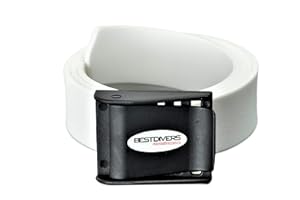 BestDivers Caucho CINTURÓN DE Goma, Color Blanco