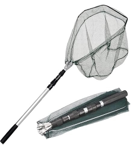 Abu Garcia Fishing Landing Net Rubber Compact Folding Game Nets 50 130 cm Telescopic Saltwater Sports & Outdoors