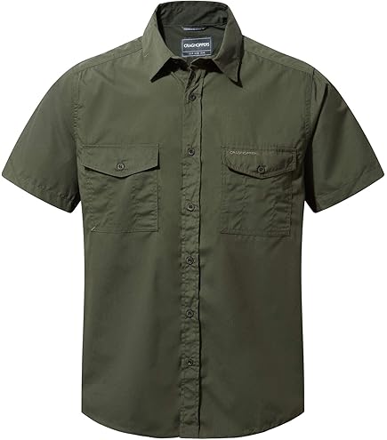 Chemise Homme Craghoppers Solar Shield - Manches Courtes - Taille M - Multicolore - 100% Coton