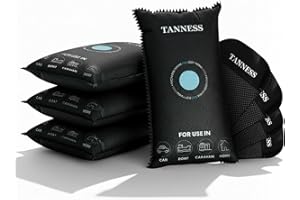 Tanness 4 Pack x 1kg Car Dehumidifier Bags with Anti-Slip Pads - Essential Car Accessories, Moisture Absorber, Reusable, Recharges in Microwave - Multipurpose for Home, All Spaces & Vehicles